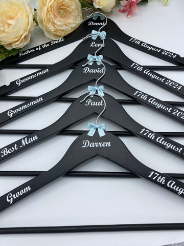 Black Personalised Hangers