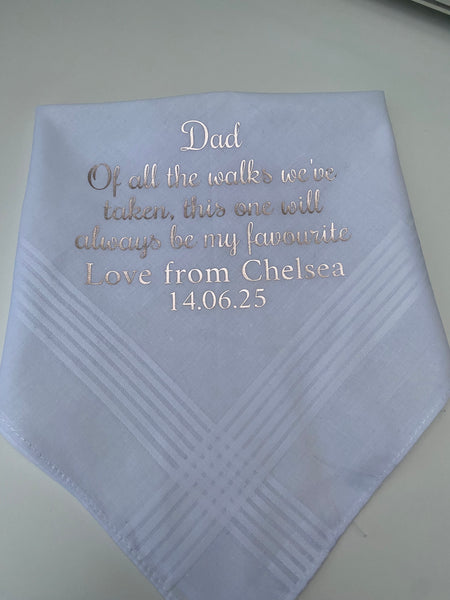 Father of the Bride Personalised Handkerchief