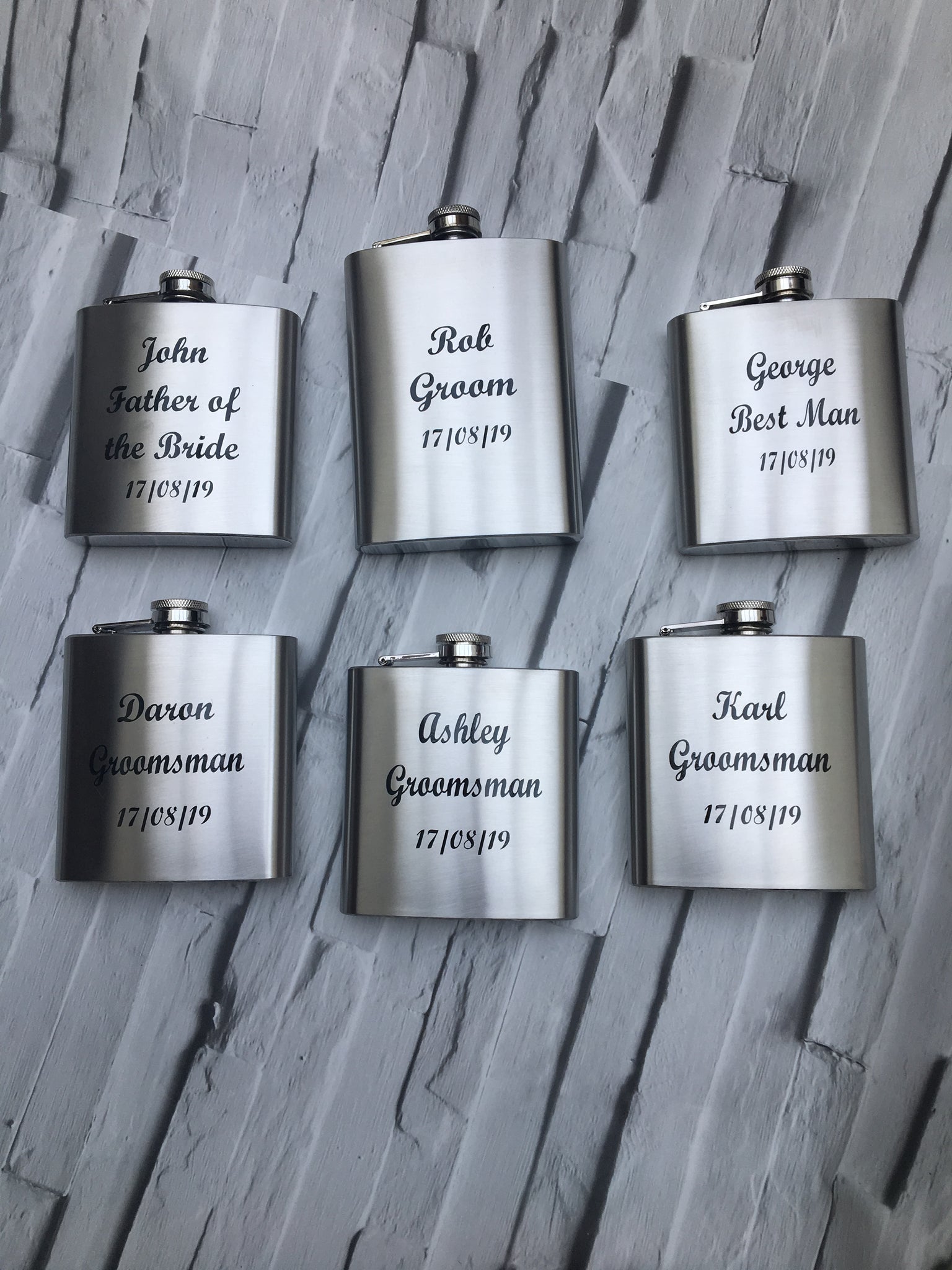 Personalised Silver Hipflask