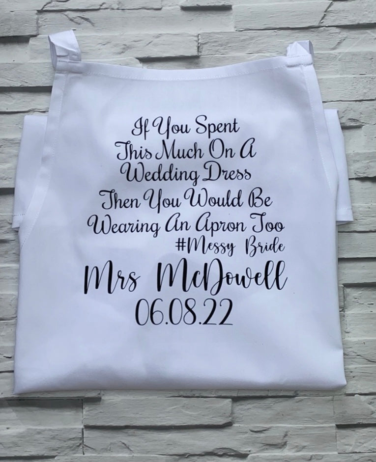 Personalised Bride Apron