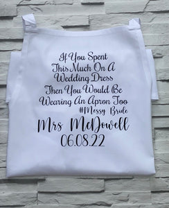 Personalised Bride Apron