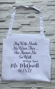 Personalised Groom Apron